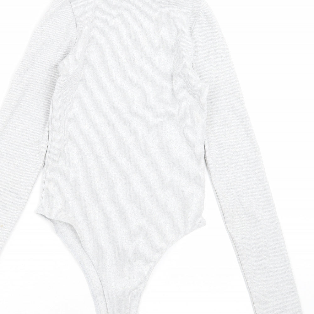 I SAW IT FIRST Womens Grey   Bodysuit One-Piece Size 8