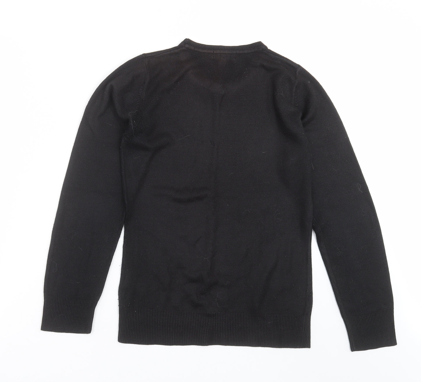 Key West Womens Black  Knit Pullover Jumper Size 12