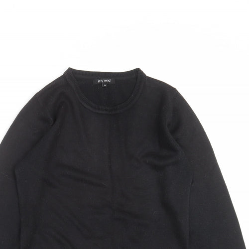 Key West Womens Black  Knit Pullover Jumper Size 12