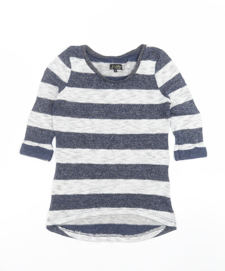New Look Womens Blue Striped  Pullover Jumper Size 10