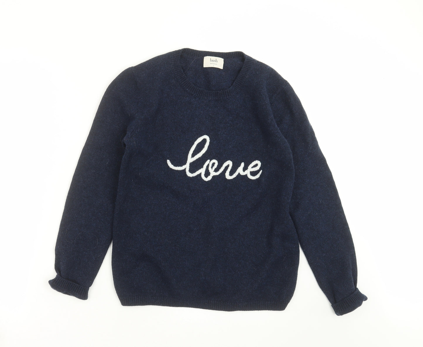 Hush Womens Blue  Knit Pullover Jumper Size S  - love