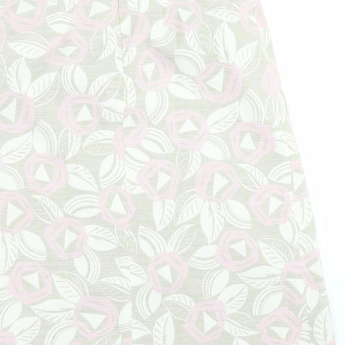 Oasis Womens Beige Floral  A-Line Skirt Size 10