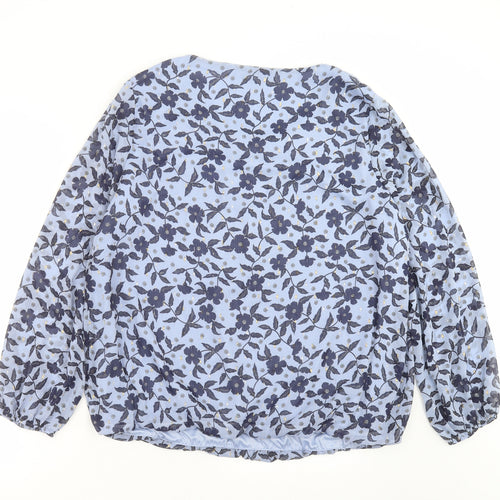 Bonmarché Womens Blue Floral  Basic Blouse Size 18
