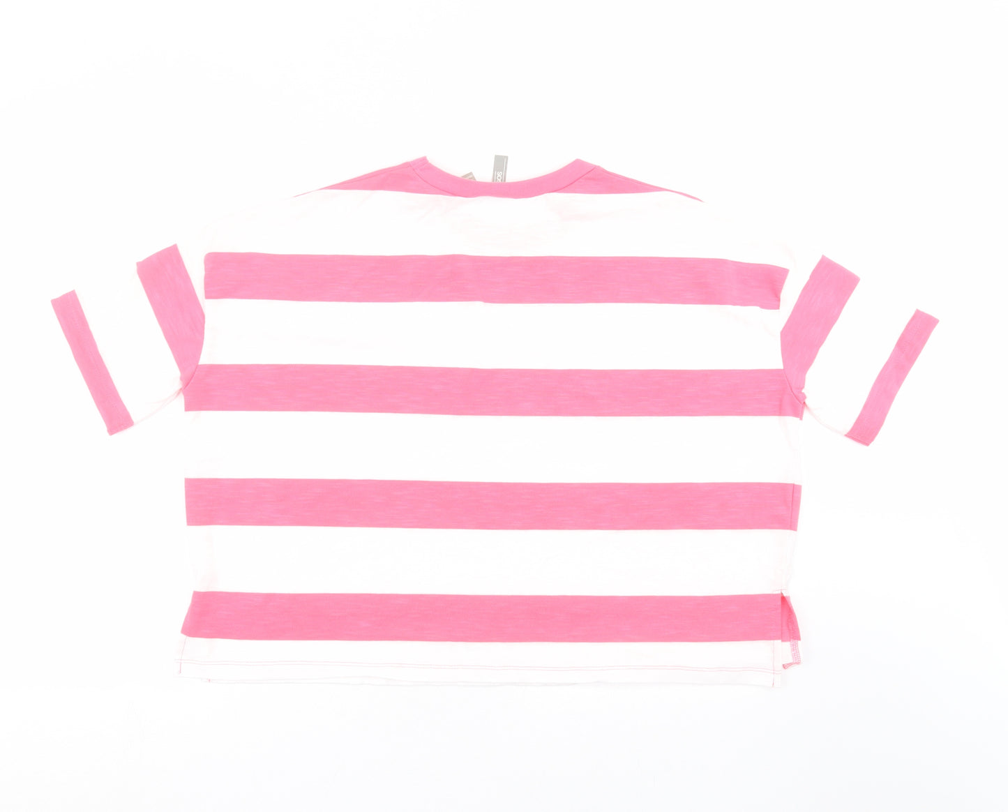 ASOS Womens Pink Striped  Basic T-Shirt Size 8
