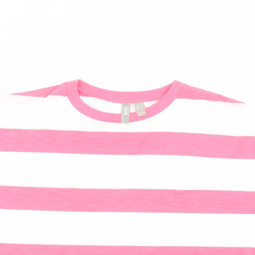 ASOS Womens Pink Striped  Basic T-Shirt Size 8