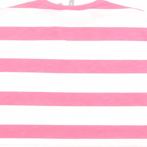 ASOS Womens Pink Striped  Basic T-Shirt Size 8