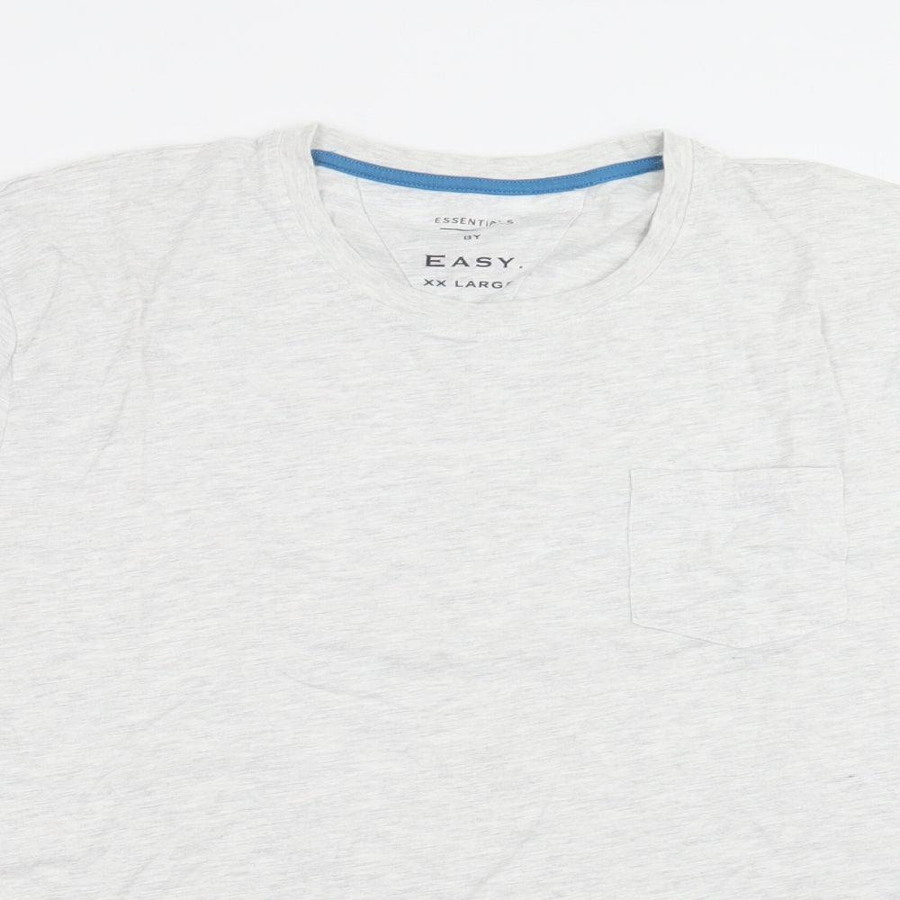 Easy Mens Grey    T-Shirt Size 2XL