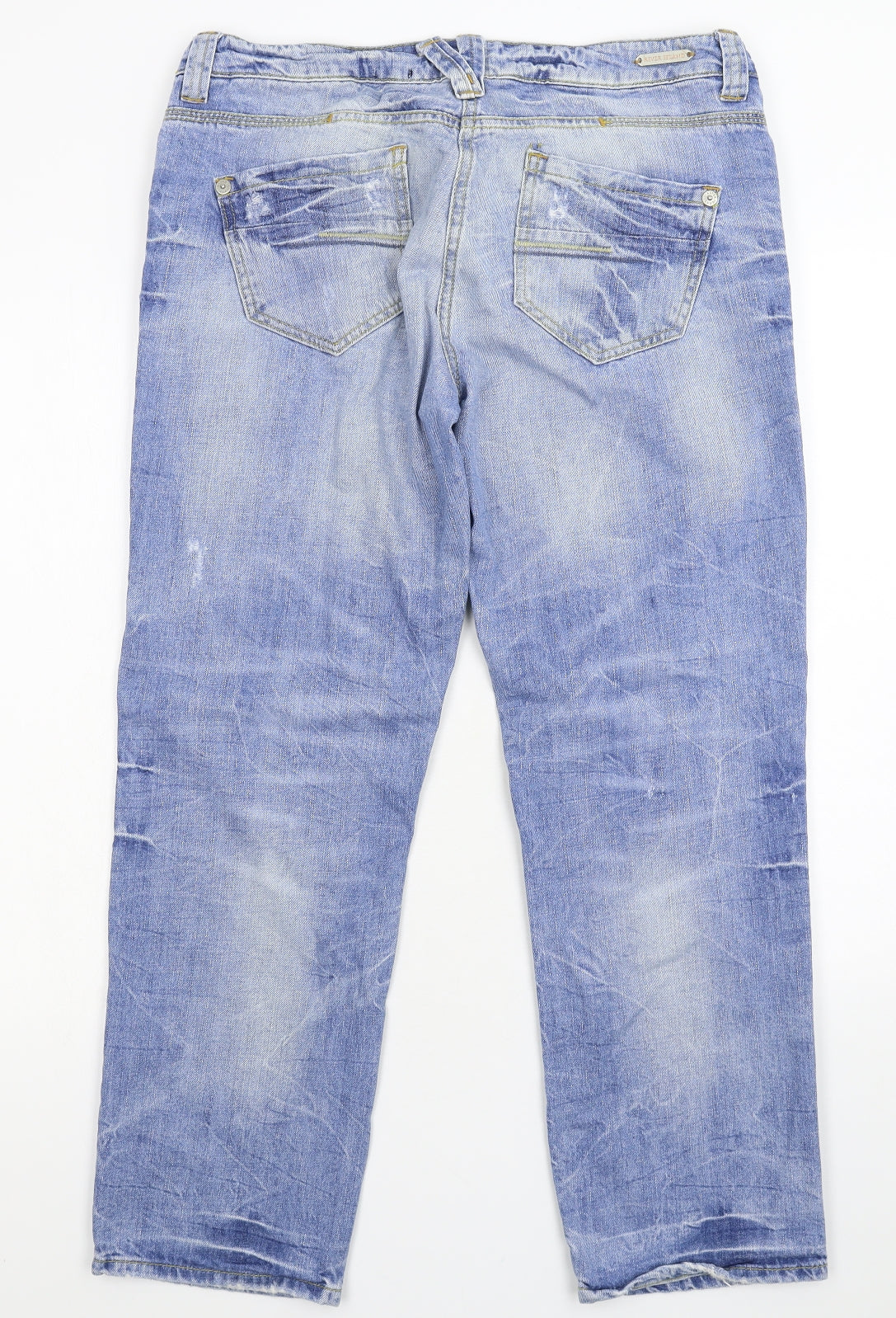 River Island Womens Blue  Denim Straight Jeans Size 14 L28 in