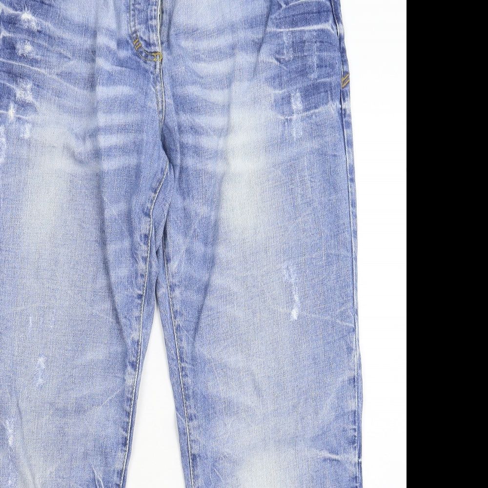 River Island Womens Blue  Denim Straight Jeans Size 14 L28 in