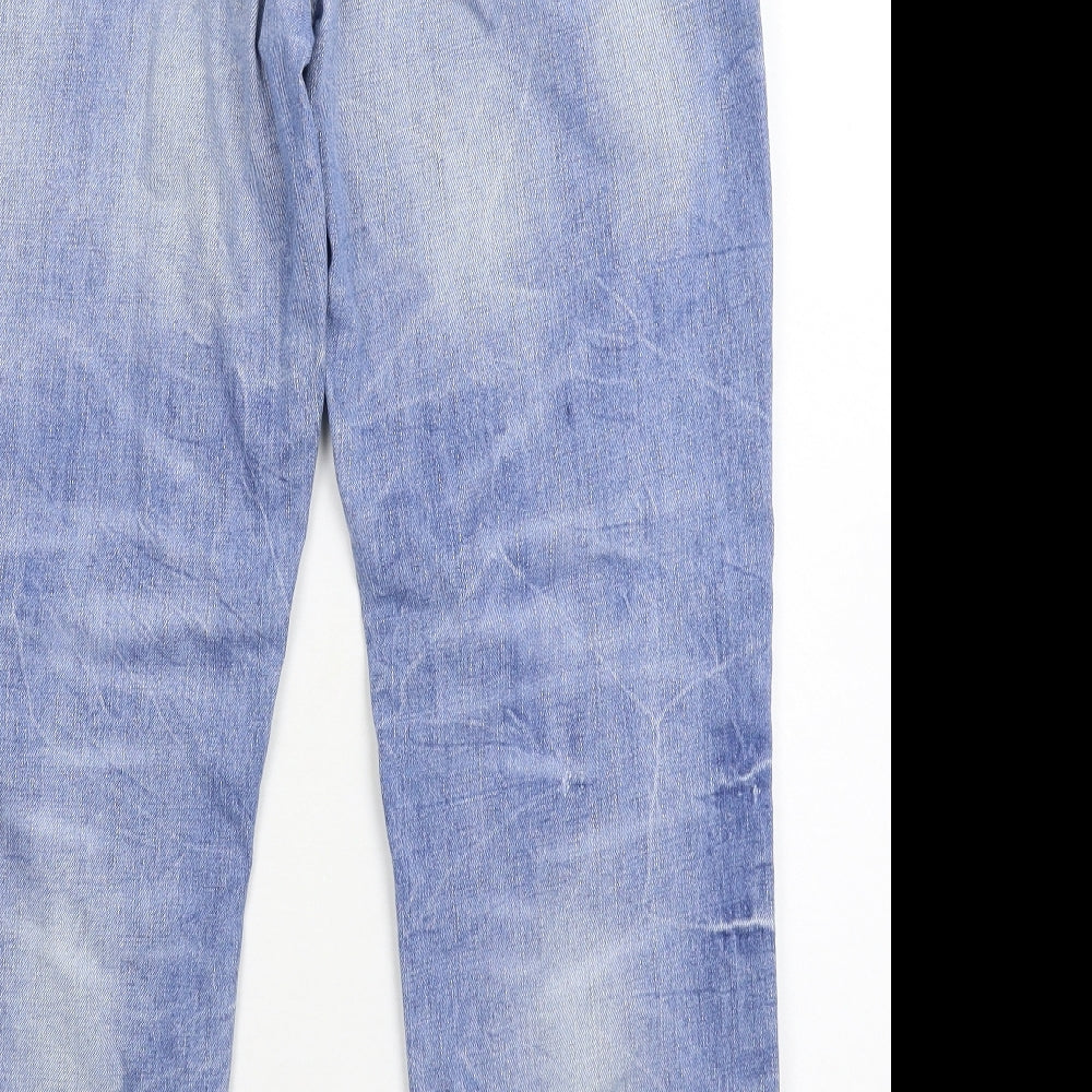 River Island Womens Blue  Denim Straight Jeans Size 14 L28 in
