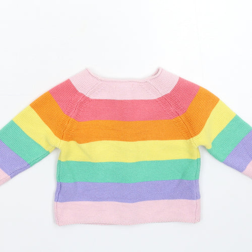 NEXT Girls Multicoloured Striped Knit Cardigan Jumper Size 18-24 Months