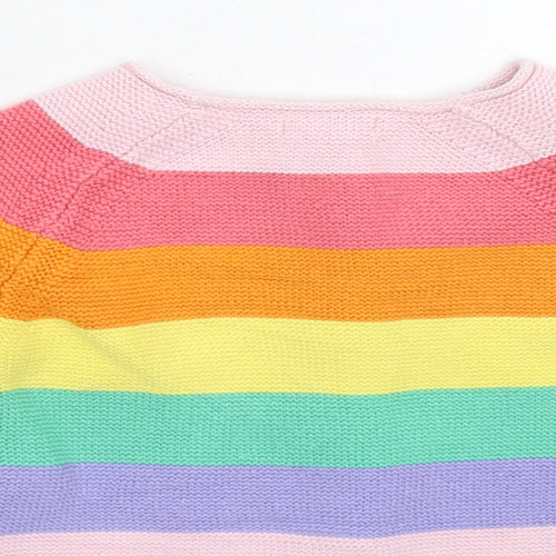 NEXT Girls Multicoloured Striped Knit Cardigan Jumper Size 18-24 Months