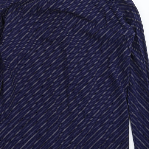 Burton Mens Blue Striped   Dress Shirt Size S