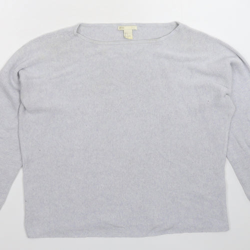H&M Womens Grey  Knit Pullover Jumper Size S
