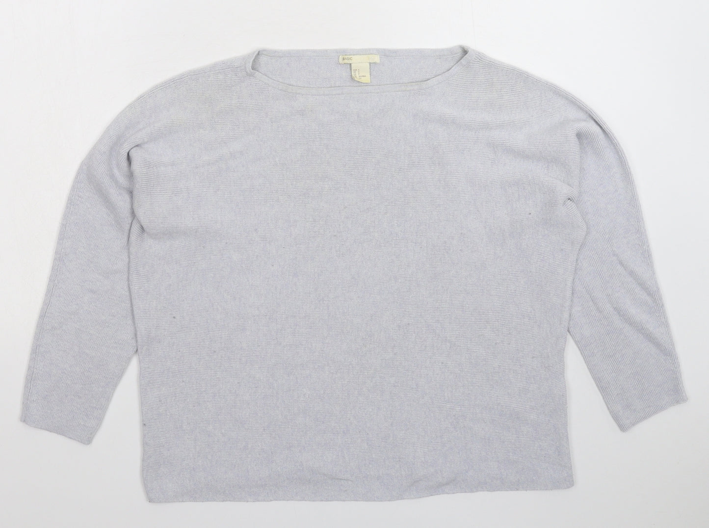 H&M Womens Grey  Knit Pullover Jumper Size S