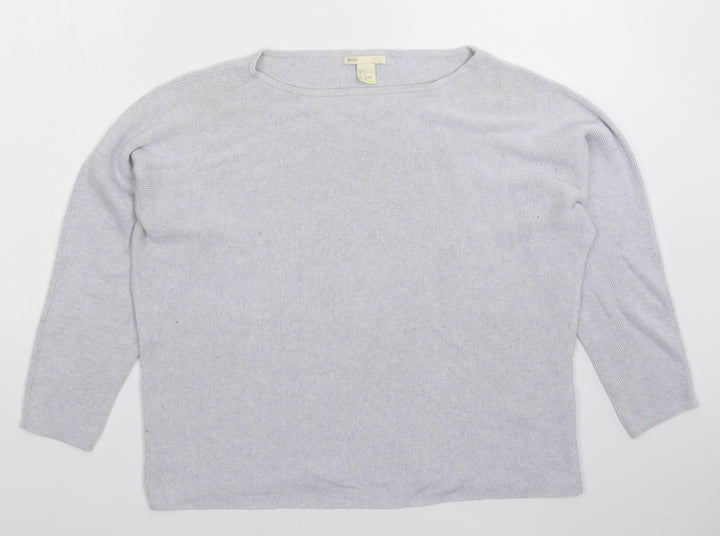 H&M Womens Grey  Knit Pullover Jumper Size S