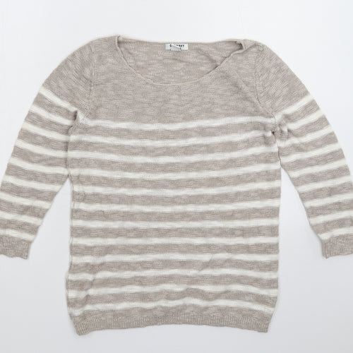 Old Navy Womens Grey Striped Knit Pullover Jumper Size S