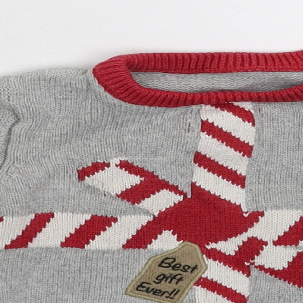 TU Baby Grey  Knit Pullover Jumper Size 3-6 Months