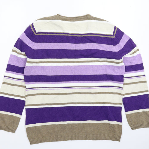 Gerry Weber Womens Multicoloured Striped Knit Pullover Jumper Size 18