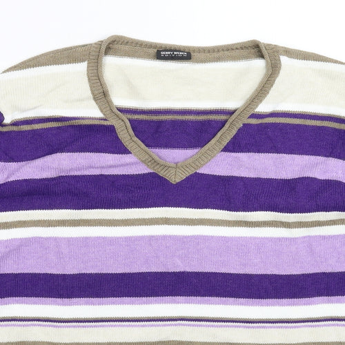 Gerry Weber Womens Multicoloured Striped Knit Pullover Jumper Size 18