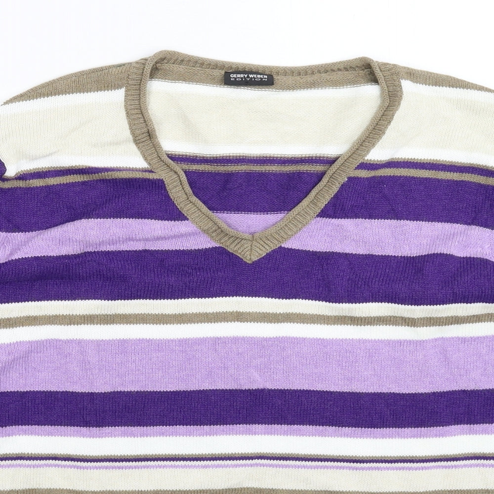 Gerry Weber Womens Multicoloured Striped Knit Pullover Jumper Size 18