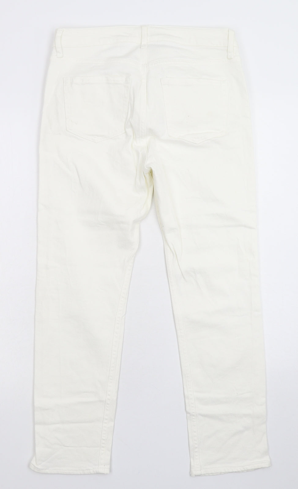 H&M Womens White  Denim Skinny Jeans Size 10 L26 in