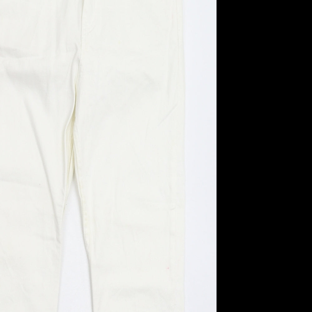 H&M Womens White  Denim Skinny Jeans Size 10 L26 in