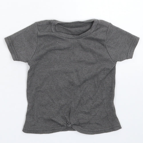 Nutmeg Girls Grey   Basic T-Shirt Size 5-6 Years