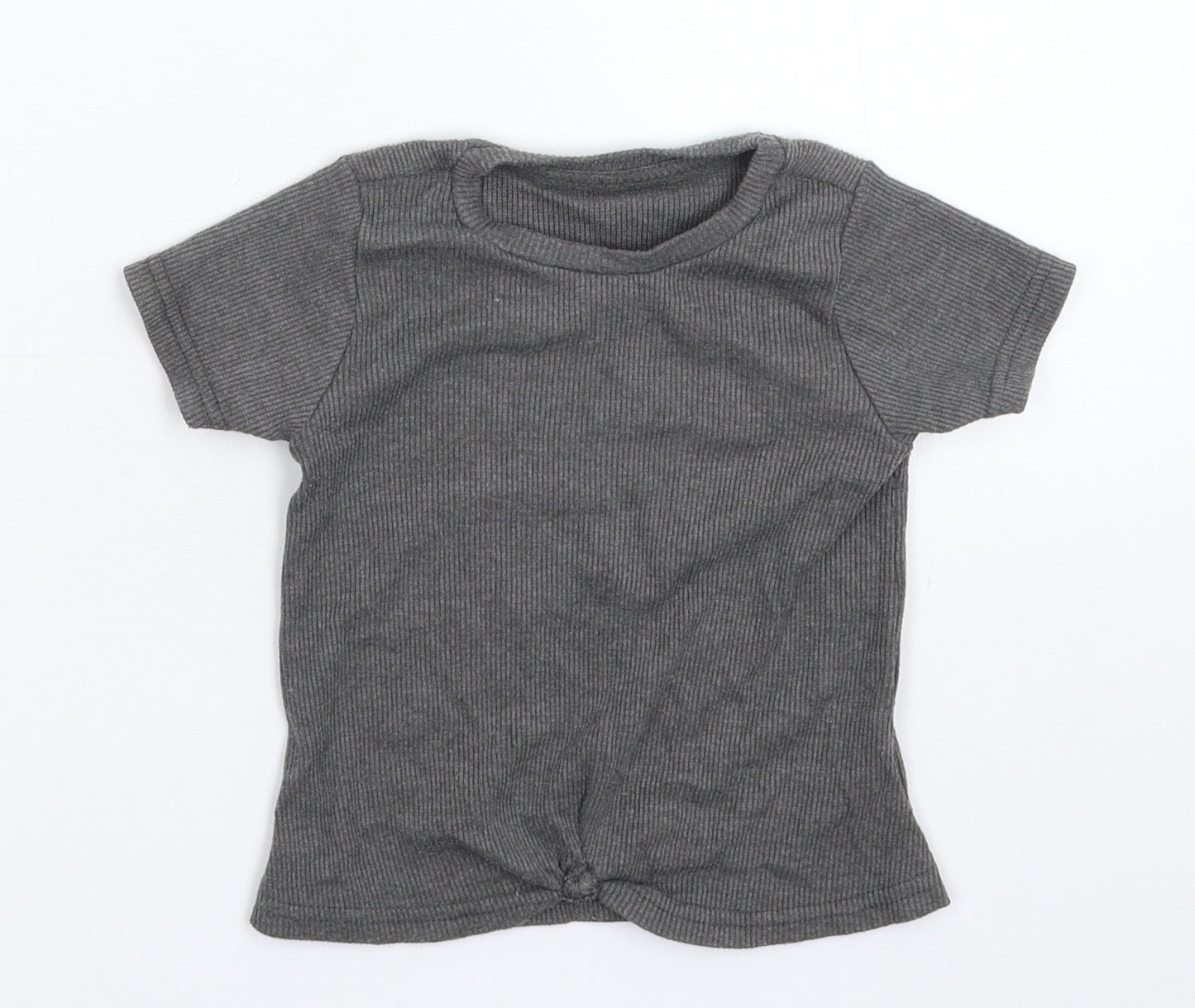 Nutmeg Girls Grey   Basic T-Shirt Size 5-6 Years