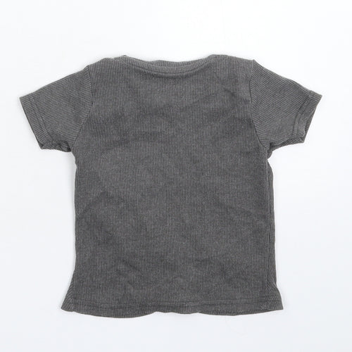 Nutmeg Girls Grey   Basic T-Shirt Size 5-6 Years