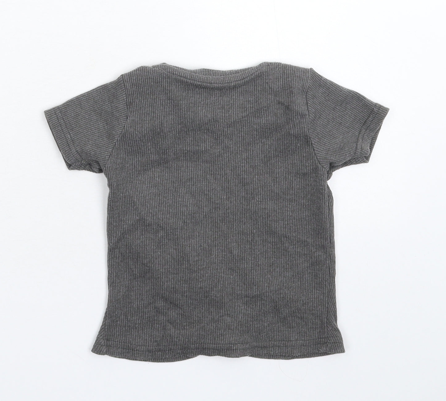 Nutmeg Girls Grey   Basic T-Shirt Size 5-6 Years