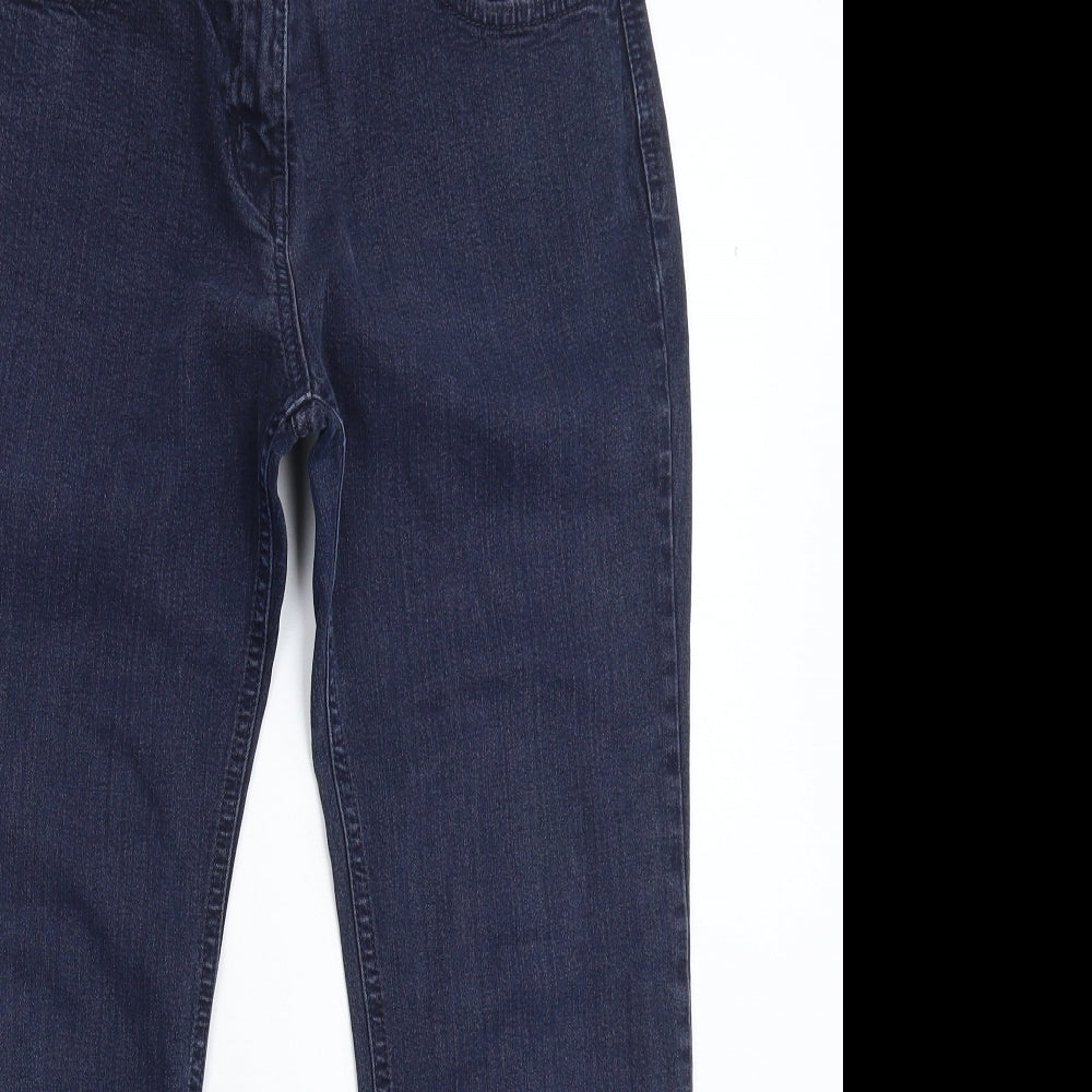 Marks and Spencer Womens Blue  Denim Straight Jeans Size 10 L26 in