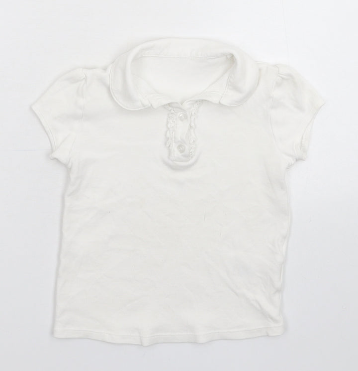 George Boys White   Basic Polo Size 6-7 Years