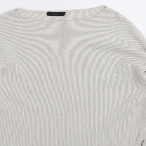 Zuppe Womens Grey  Knit Pullover Jumper Size L
