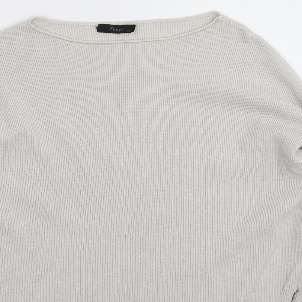 Zuppe Womens Grey  Knit Pullover Jumper Size L