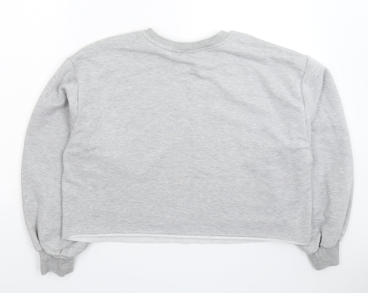 Miss Selfridge Womens Grey Floral  Pullover Sweatshirt Size 14