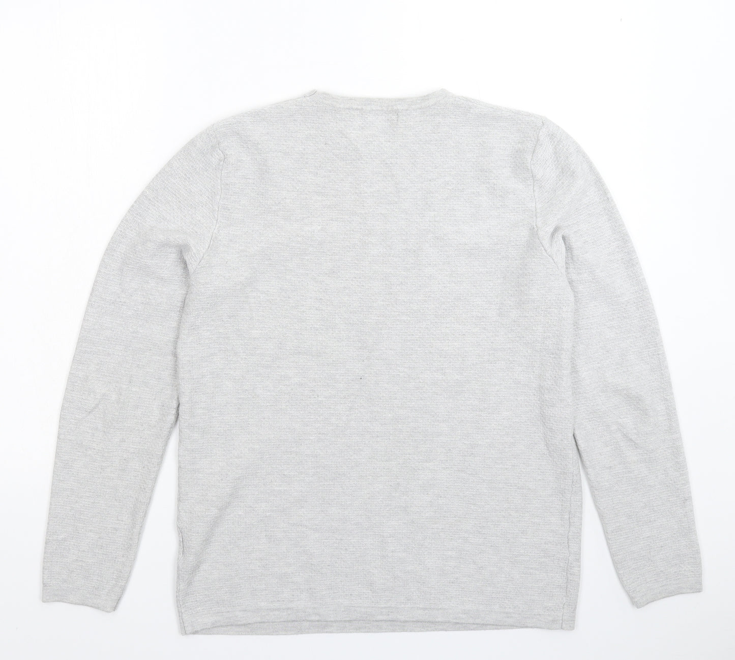 Nimes Mens Grey  Knit Pullover Jumper Size M