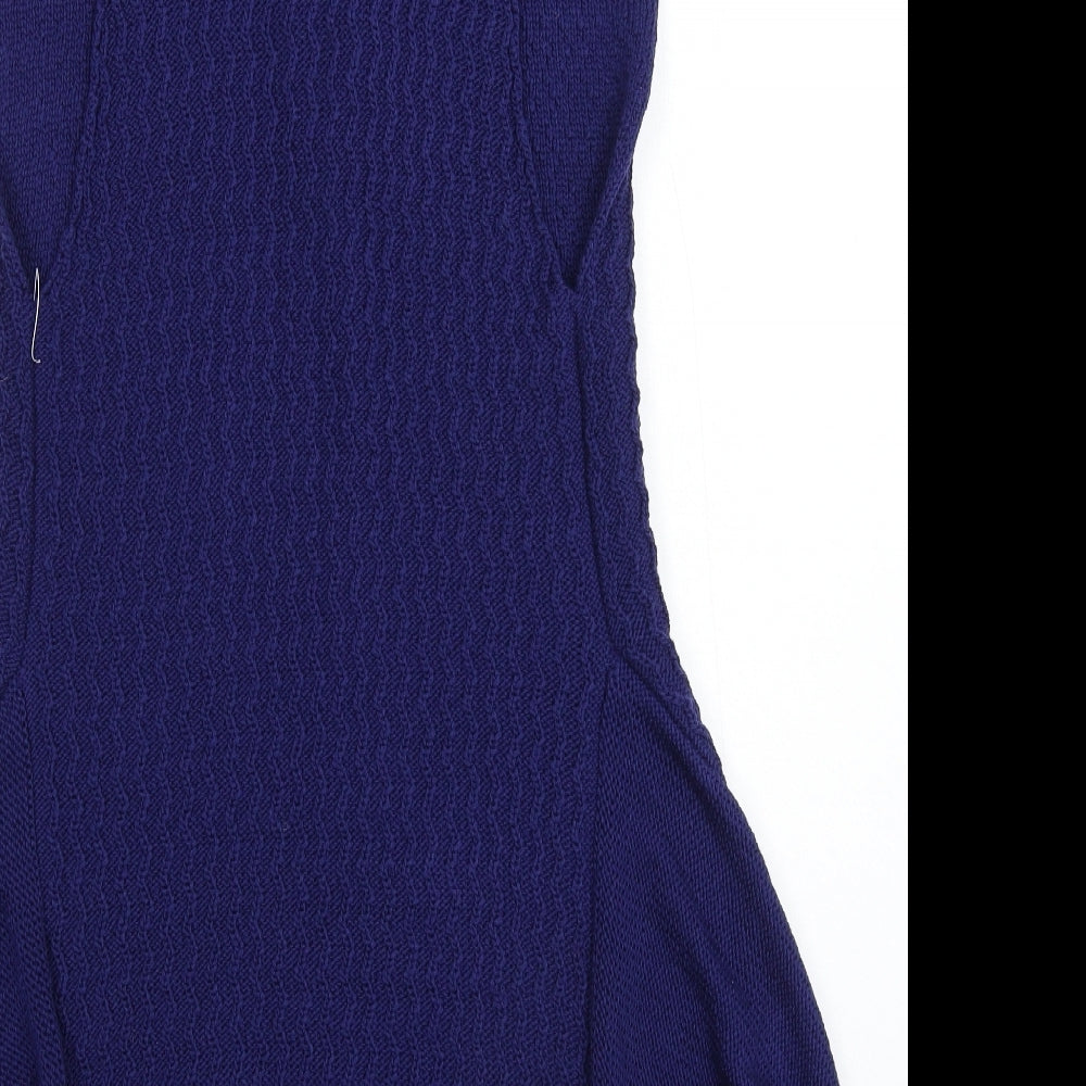Savoir Womens Blue  Knit Cardigan Jumper Size 10