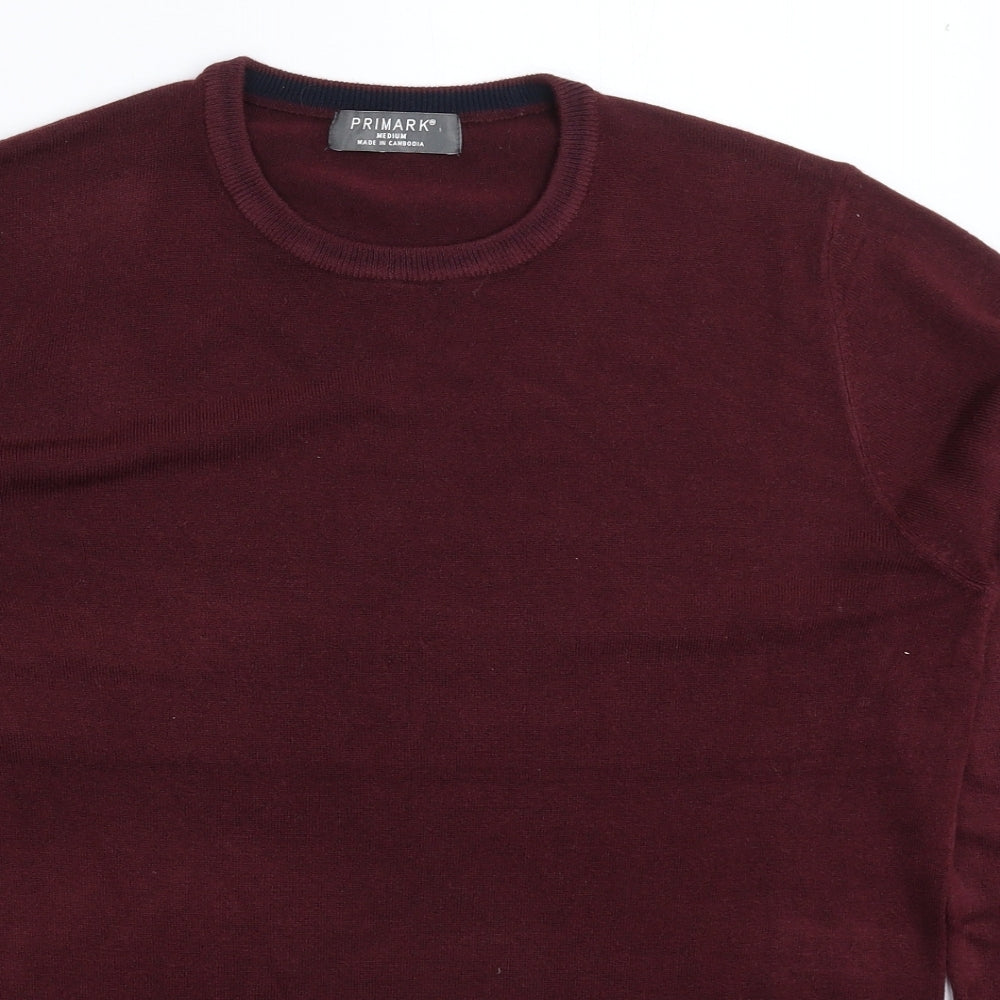 Primark Mens Brown  Knit Pullover Jumper Size M