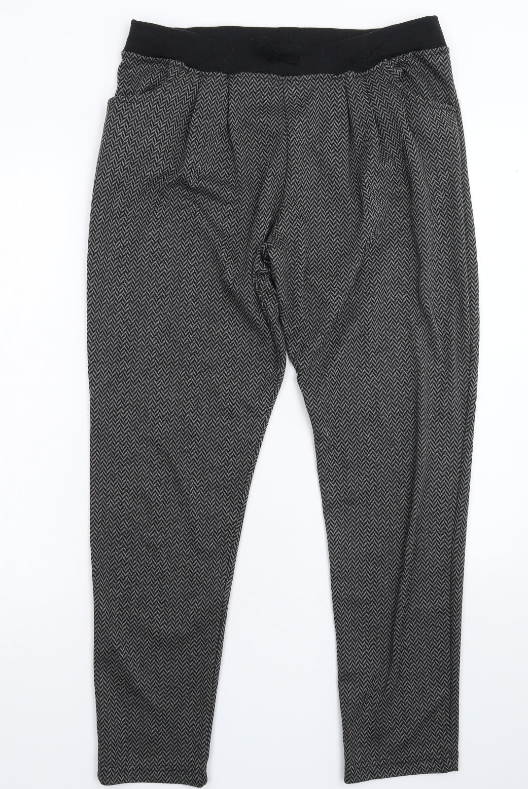 Atmosphere Womens Grey Herringbone  Trousers  Size 12 L28 in