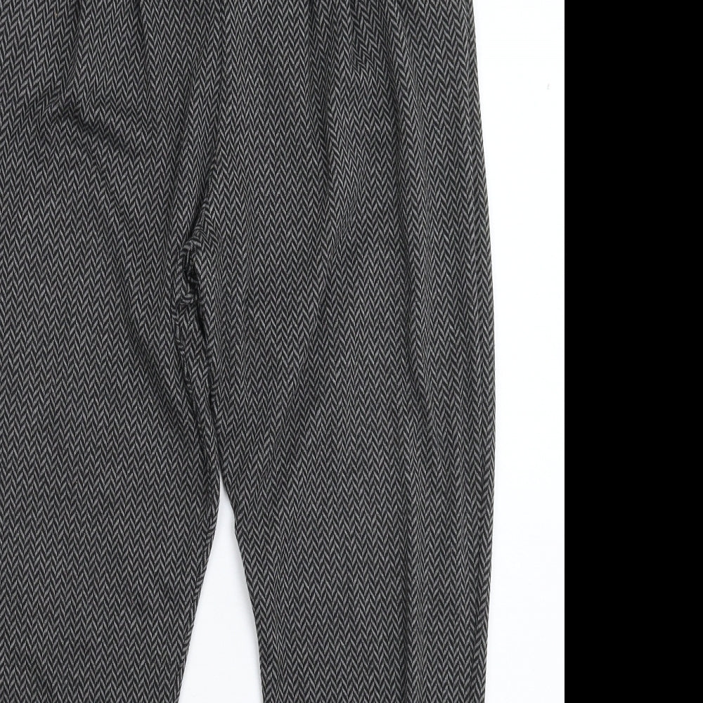 Atmosphere Womens Grey Herringbone  Trousers  Size 12 L28 in