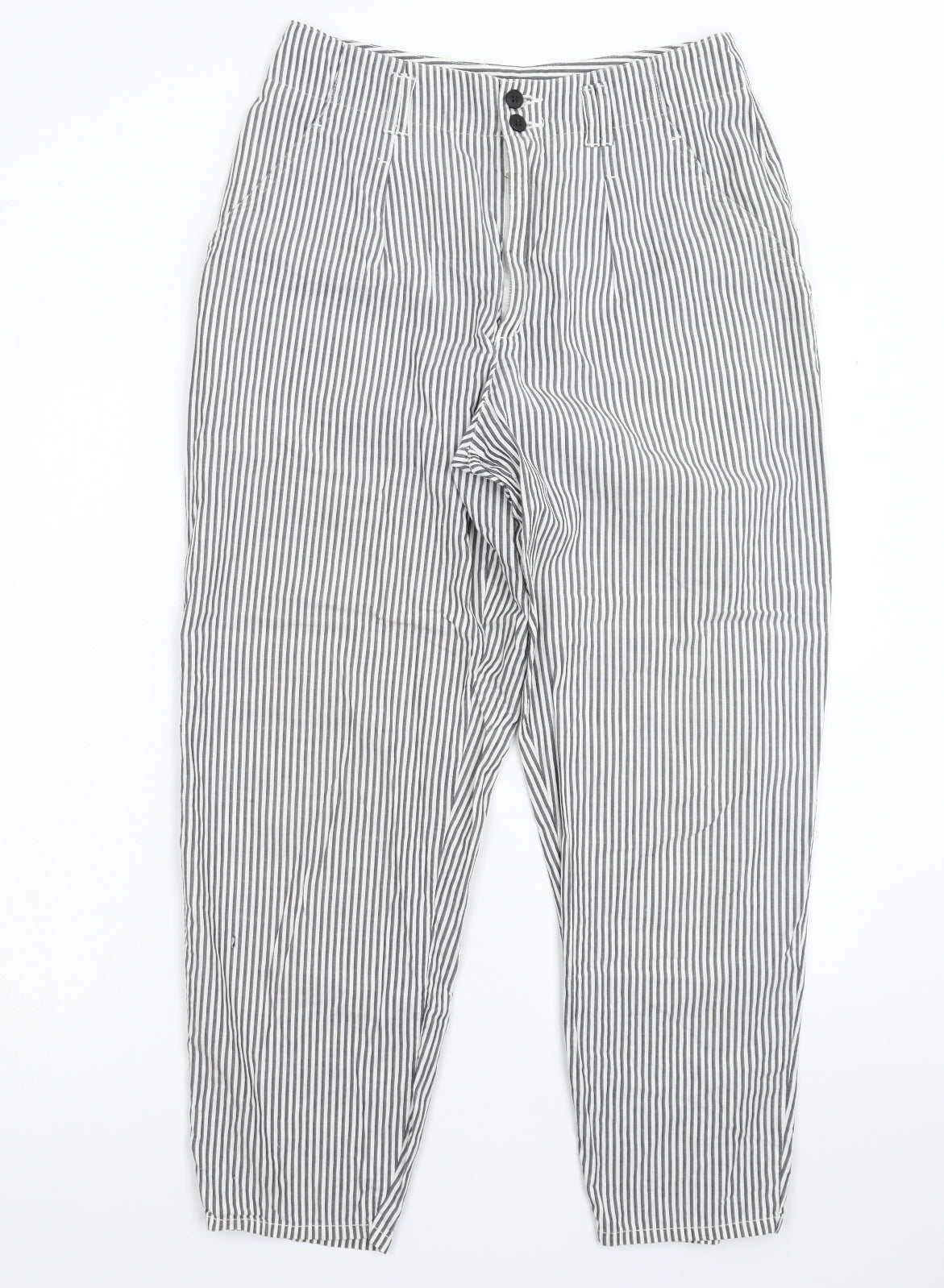 Esprit Womens Grey Striped  Trousers  Size 28 in L26 in