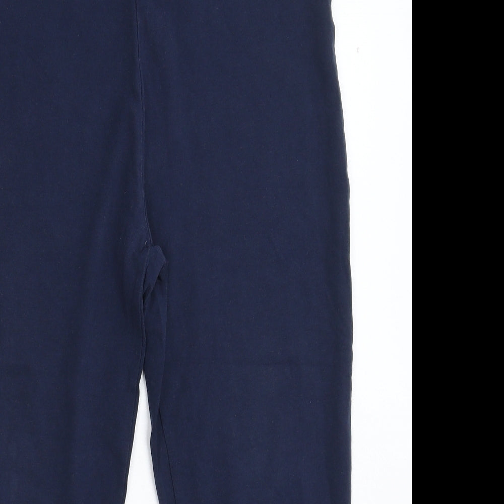 M&Co Womens Blue   Cropped Leggings Size L L20 in