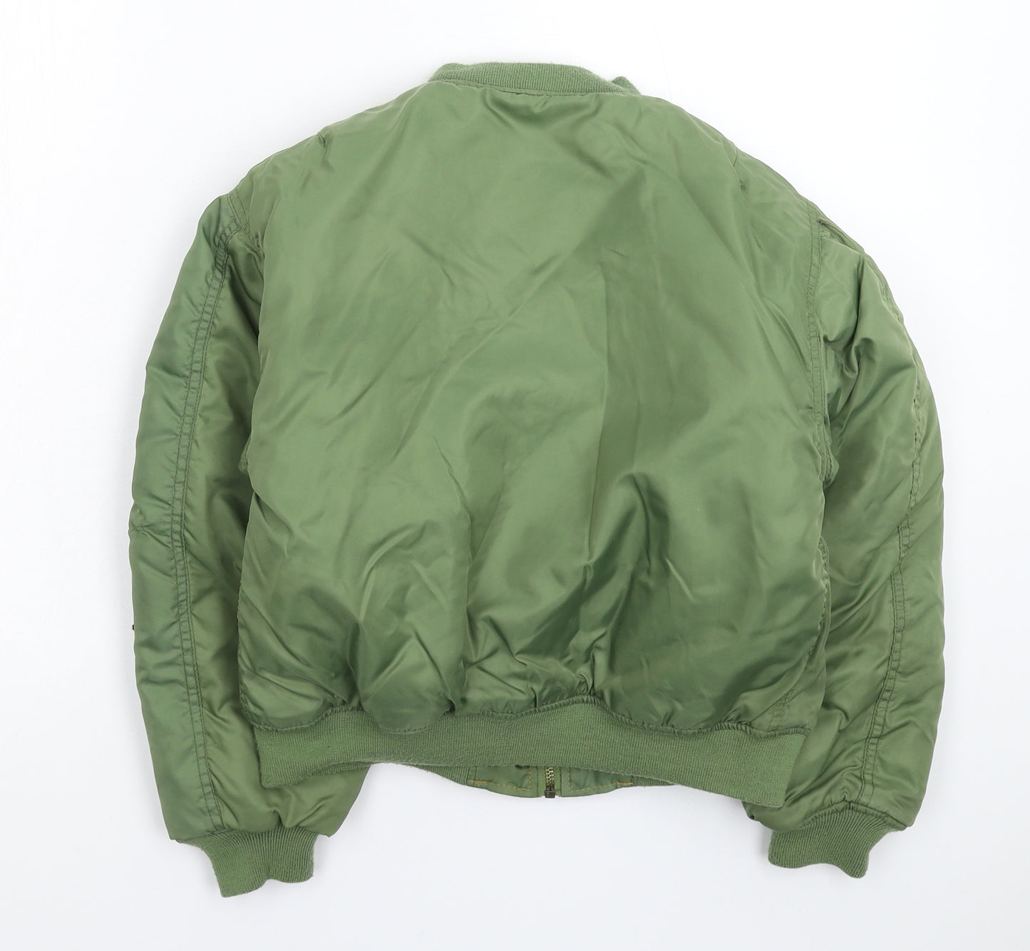 Mil-Com Boys Green   Bomber Jacket Jacket Size M