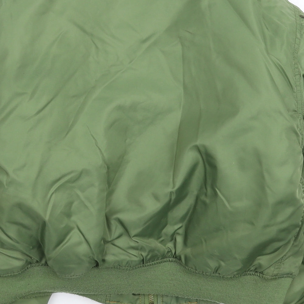 Mil-Com Boys Green   Bomber Jacket Jacket Size M