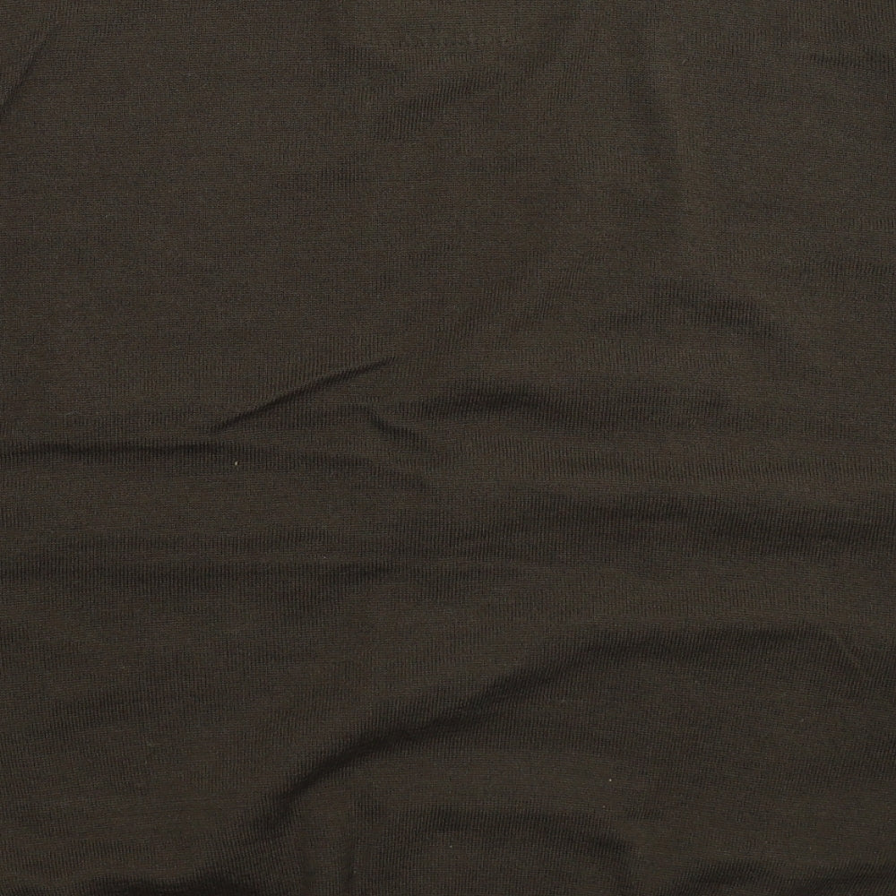 Desigual Mens Green Geometric Knit Pullover Jumper Size 2XL