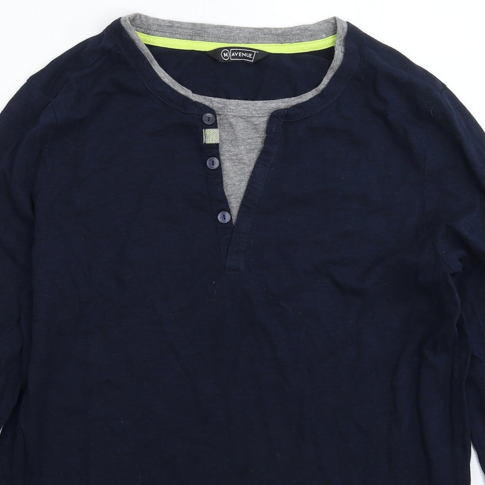 Avenue Mens Blue    T-Shirt Size M