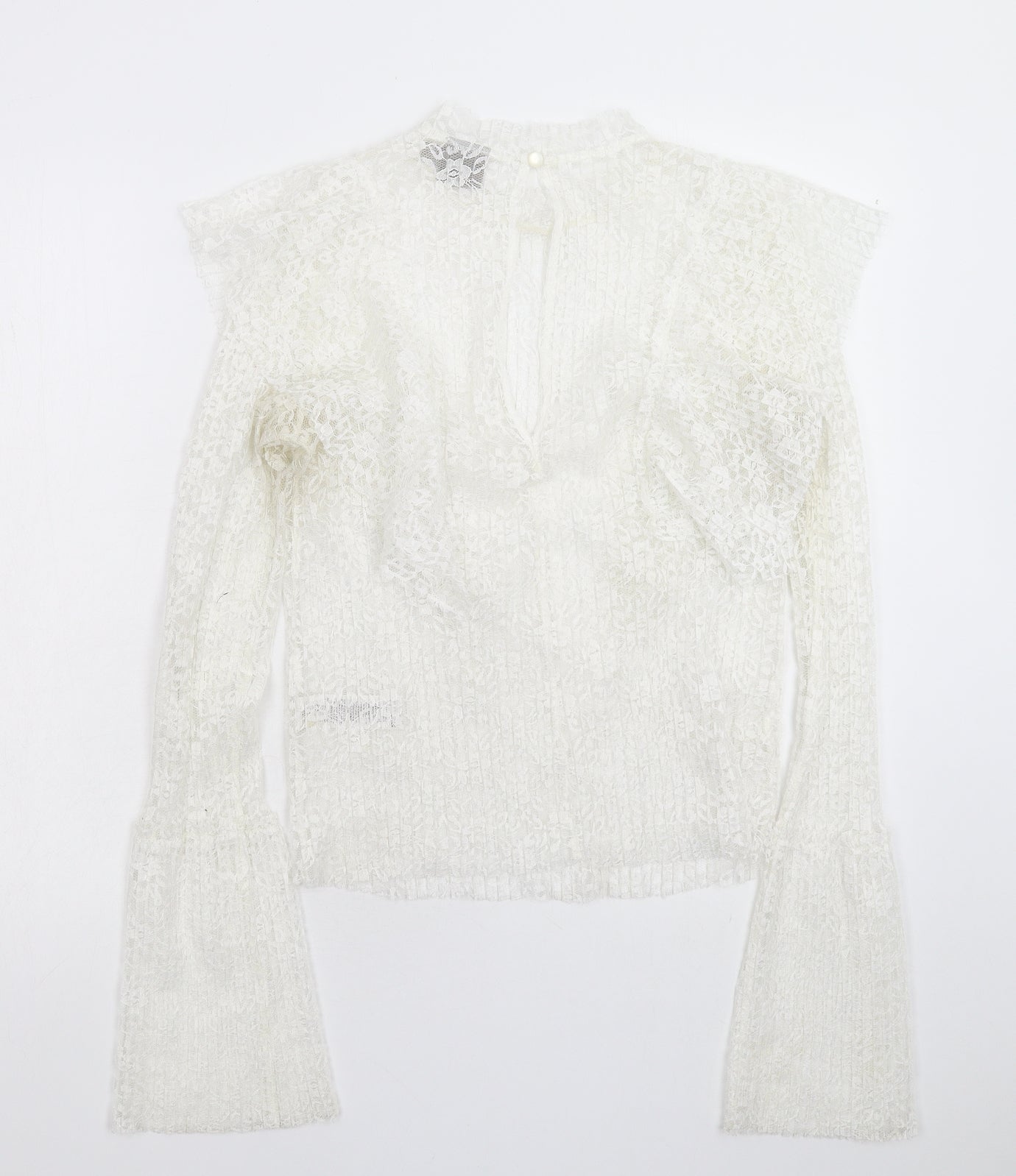 ASOS Womens White  Lace Basic Blouse Size 10
