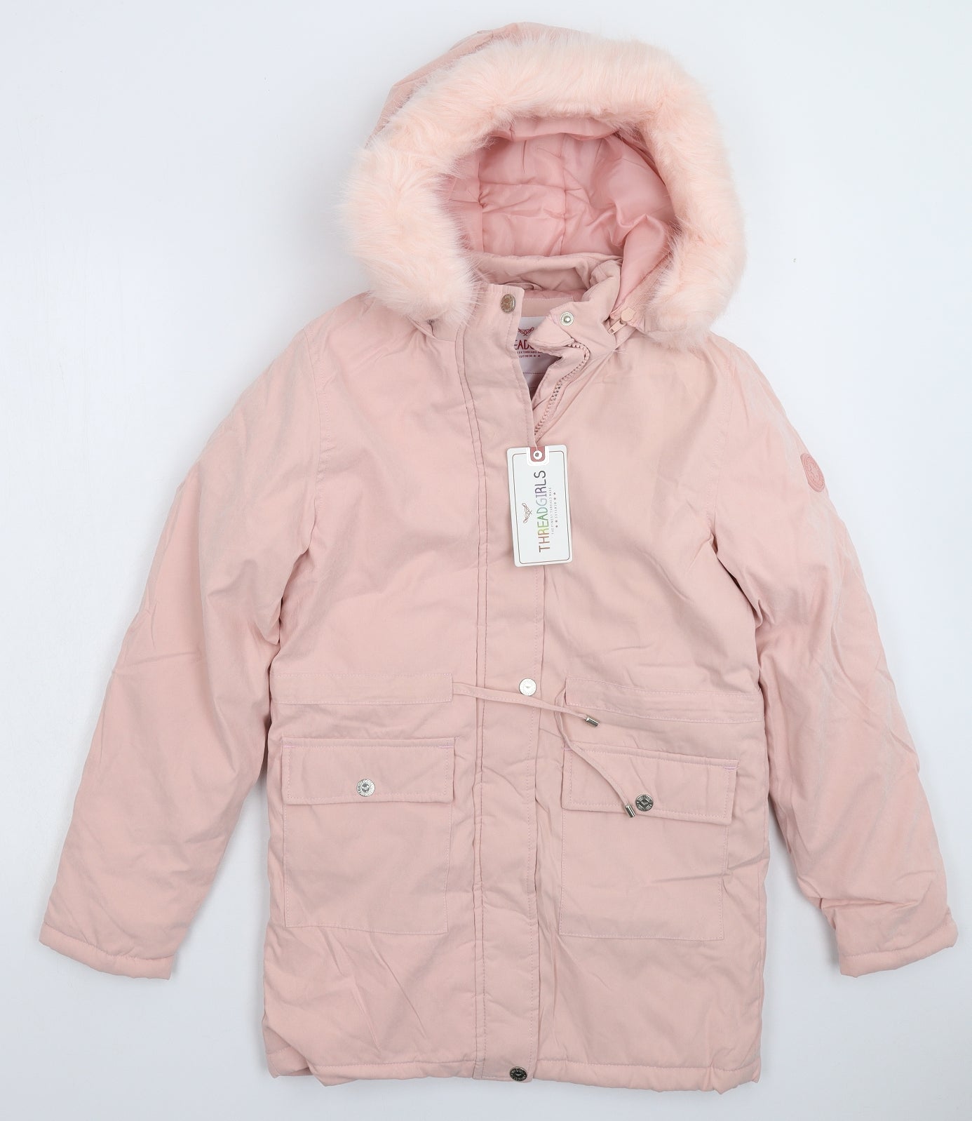 Threadgirls Girls Pink   Parka Coat Size 13 Years