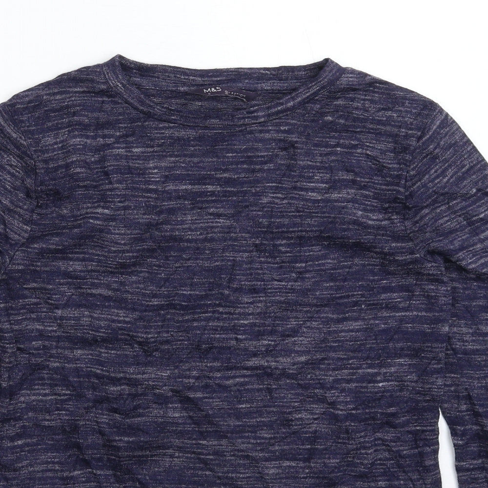 Marks and Spencer Womens Blue  Knit Pullover Jumper Size 6